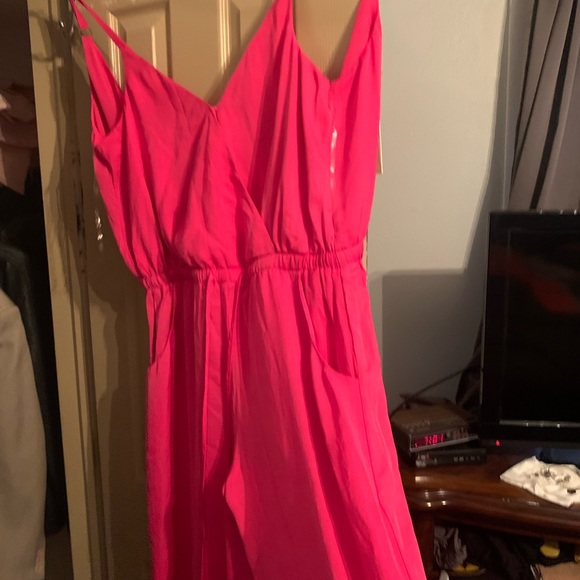 NWT A hot pink & solid Blk jumpsuit SZ 14/16 - Picture 4 of 5